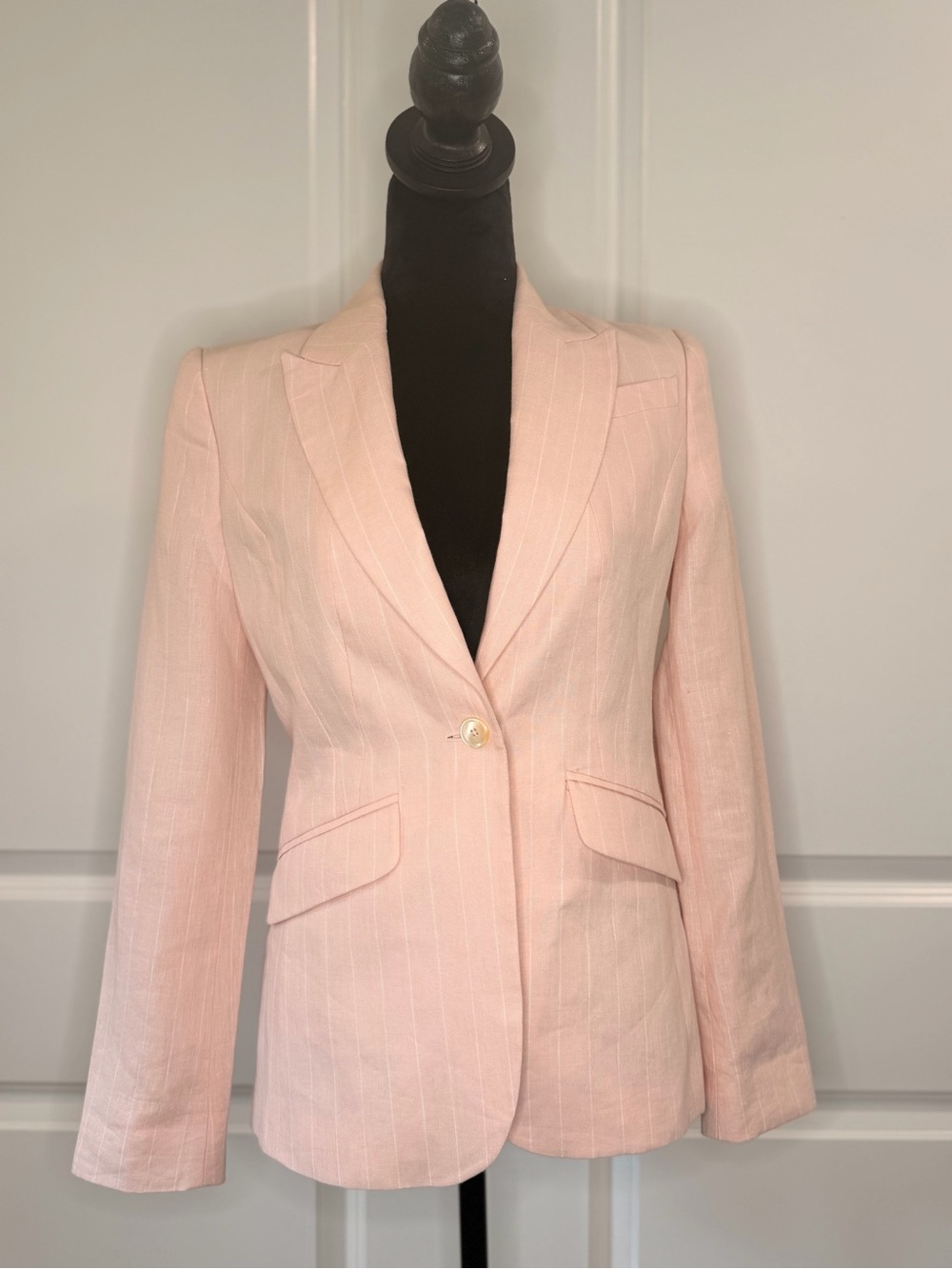 Brooks Brothers Pale Pink Pinstripe Women's Blazer
